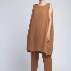 KAAREM Clouds Side Pleated Dress, Size XS